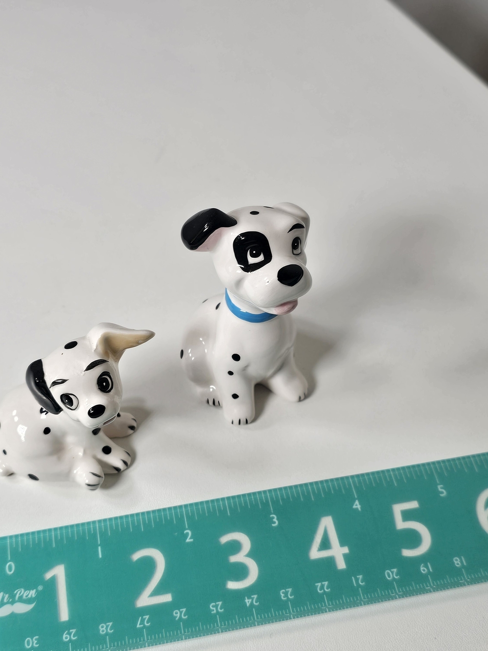 Disney White Dalmatian Ceramic Dog Figurine 2" Set Of 2 - Picture 5 of 6